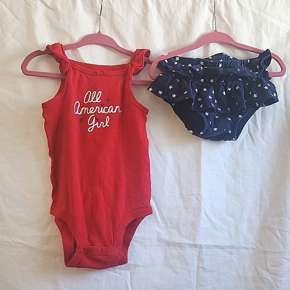 Carter's "All American Girl" Set, 12 Months, Red & Blue